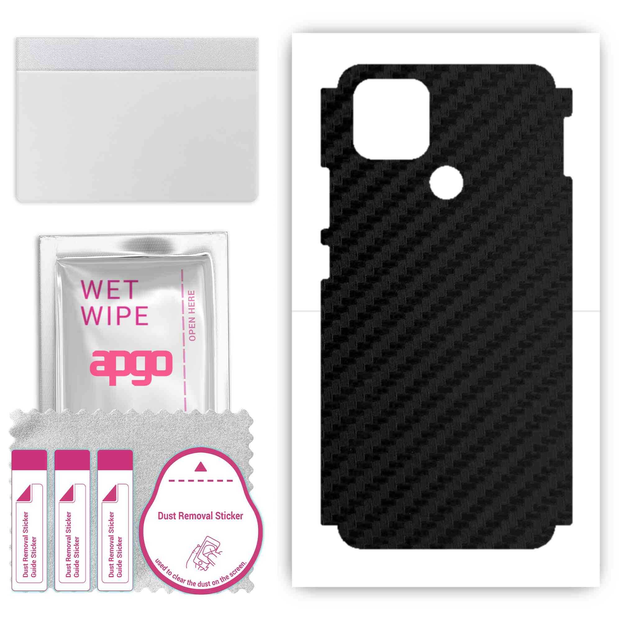 Apgo Protective Skin Sticker for the back+sides compatible with Oppo A15, Full Wrap Film, Foil, Vinyl - Pattern Carbon Black
Apgo Protective Skin Sticker for the back+sides compatible with Oppo A15, Full Wrap Film, Foil, Vinyl - Pattern Carbon Black