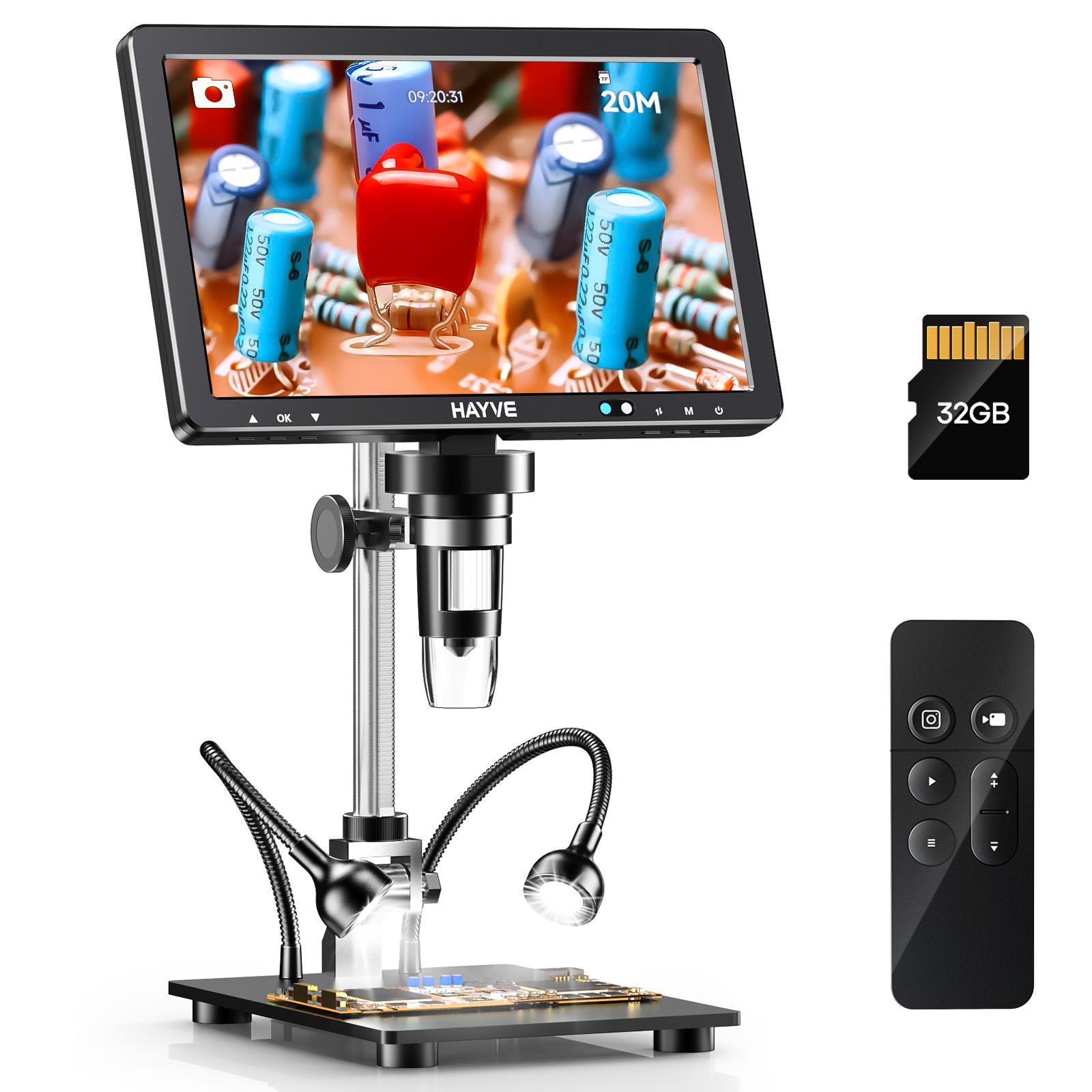 RIEVBCAU 10,1 HDMI цифровой микроскоп 2000X монетный микроскоп с 10 светодиодами 20MP паяльный микроскоп для электроники, печатных плат, ремонта 2000X чёрный
RIEVBCAU 10,1 HDMI цифровой микроскоп 2000X монетный микроскоп с 10 светодиодами 20MP паяльный микроскоп для электроники, печатных плат, ремонта 2000X чёрный