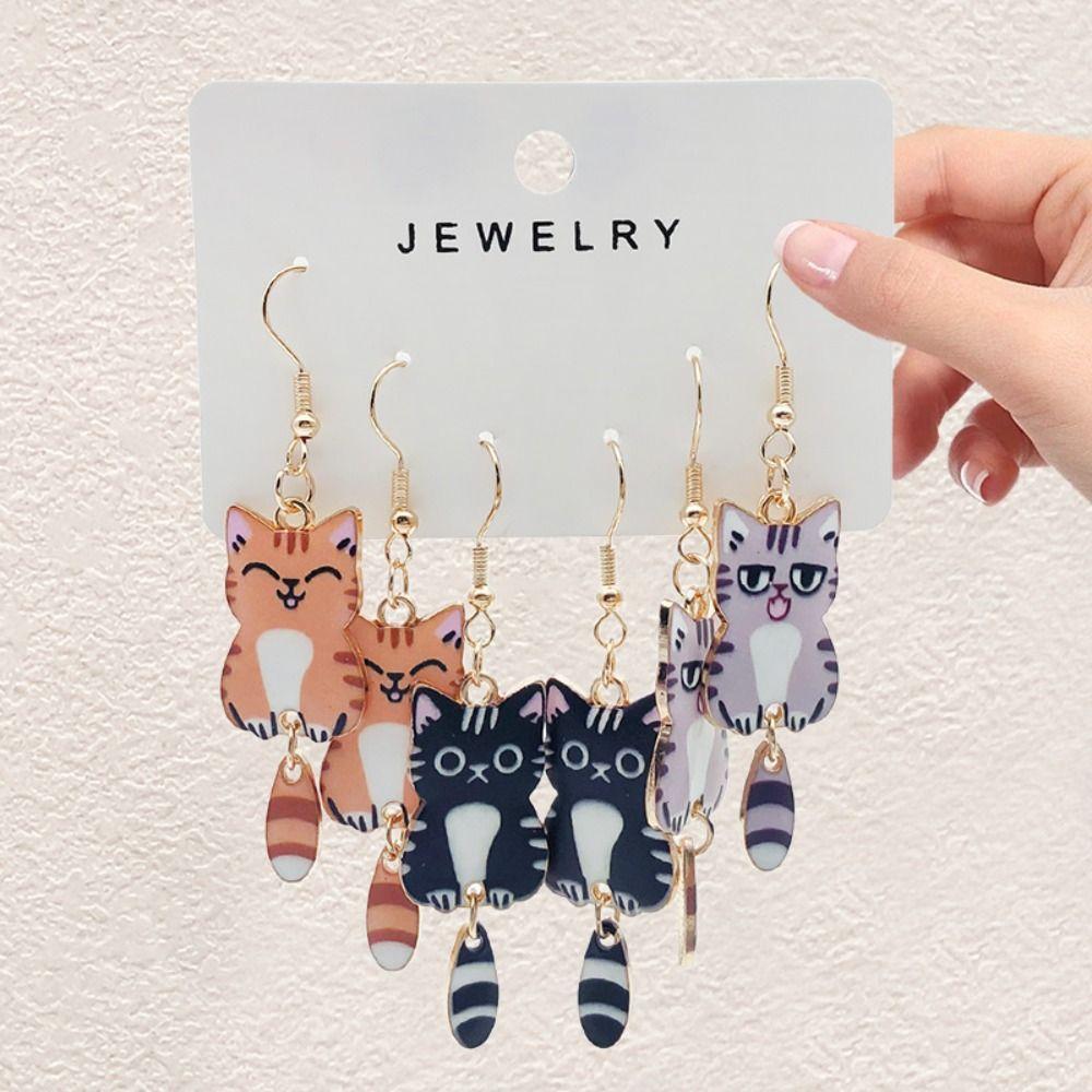 Animal Theme 3D Cat Earrings Hanging Tail Cartoon Animal Earrings Cat Dangle Earrings Lovely Gift Style 1
Animal Theme 3D Cat Earrings Hanging Tail Cartoon Animal Earrings Cat Dangle Earrings Lovely Gift Style 1