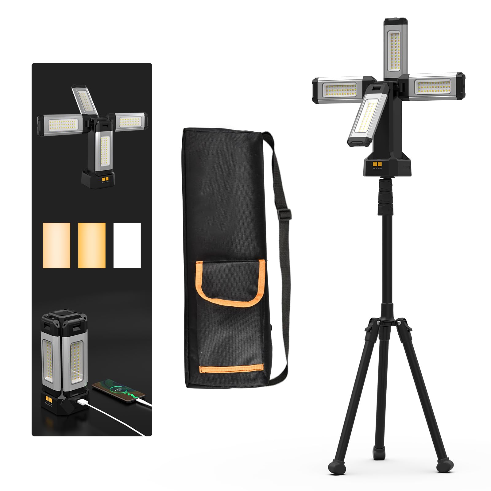 This LED floodlight boasts 8000lm of and is USB It features three modes warm and warm and a magnetic tripod for a Its IP65 waterproof rating makes it чёрный
This LED floodlight boasts 8000lm of and is USB It features three modes warm and warm and a magnetic tripod for a Its IP65 waterproof rating makes it чёрный