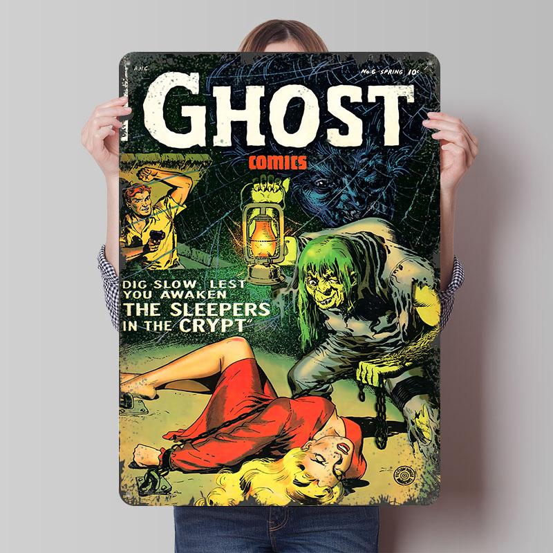 Ghost Comics 06 Tin Plaque Poster Customized Wall Art Retro Vintage Metal Signs for Man Cave Room Decoration Home Decor Items 7.9x11.8In(20x30cm)
Ghost Comics 06 Tin Plaque Poster Customized Wall Art Retro Vintage Metal Signs for Man Cave Room Decoration Home Decor Items 7.9x11.8In(20x30cm)