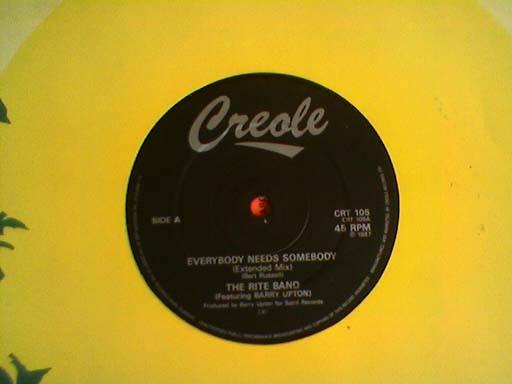12inch Record RITE BAND Everybody Needs Somebody Heavy He CRT105 Creole Records 1987 UK SoulFunk Used
12inch Record RITE BAND Everybody Needs Somebody Heavy He CRT105 Creole Records 1987 UK SoulFunk Used