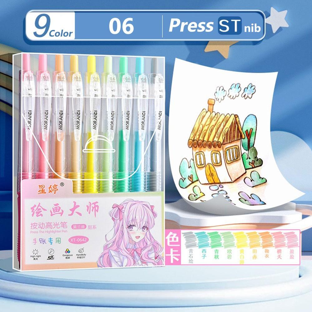 9Colors Morandi Color Gel Pen DIY Scrapbook Painting Highlighter Pen Student Color Drawing Doodling Marker Pen For School Office
9Colors Morandi Color Gel Pen DIY Scrapbook Painting Highlighter Pen Student Color Drawing Doodling Marker Pen For School Office