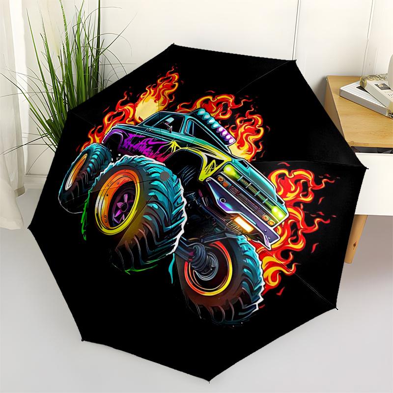 Monster Truck Themed Travel Umbrella 8 Ribs Automatic Opening and Closing,Portable Folding Design,Compact and Stylish Umbrella Suitable fo
Monster Truck Themed Travel Umbrella 8 Ribs Automatic Opening and Closing,Portable Folding Design,Compact and Stylish Umbrella Suitable fo