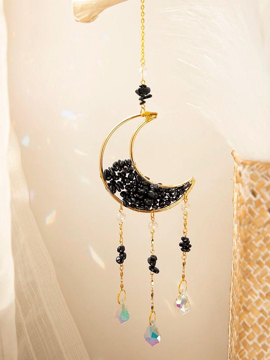 Black Moon Crystal Suncatcher Prism Stained Glass Sun Catcher Rainbow Maker Bedroom Pendant Wind Chimes Dream Catcher Home Decor
Black Moon Crystal Suncatcher Prism Stained Glass Sun Catcher Rainbow Maker Bedroom Pendant Wind Chimes Dream Catcher Home Decor