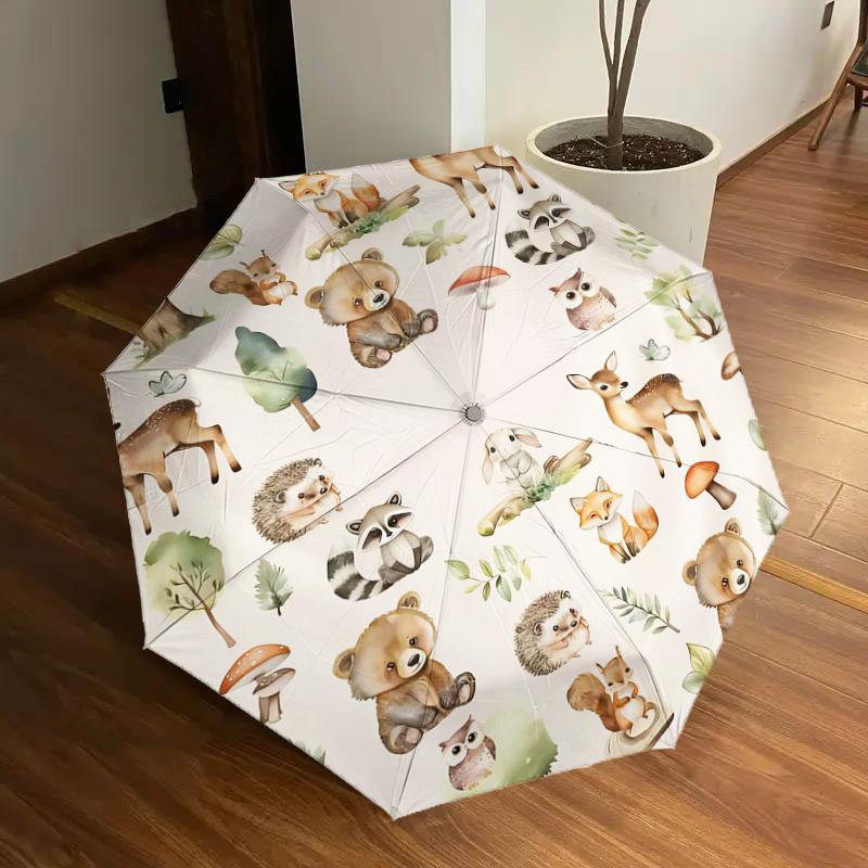 Woodland Animal Forest Friends - Automatic Opening Umbrella, Portable Tri-Fold Design, 8-Bone Iron Frame Outdoor Umbrella, Festival Gift for
Woodland Animal Forest Friends - Automatic Opening Umbrella, Portable Tri-Fold Design, 8-Bone Iron Frame Outdoor Umbrella, Festival Gift for