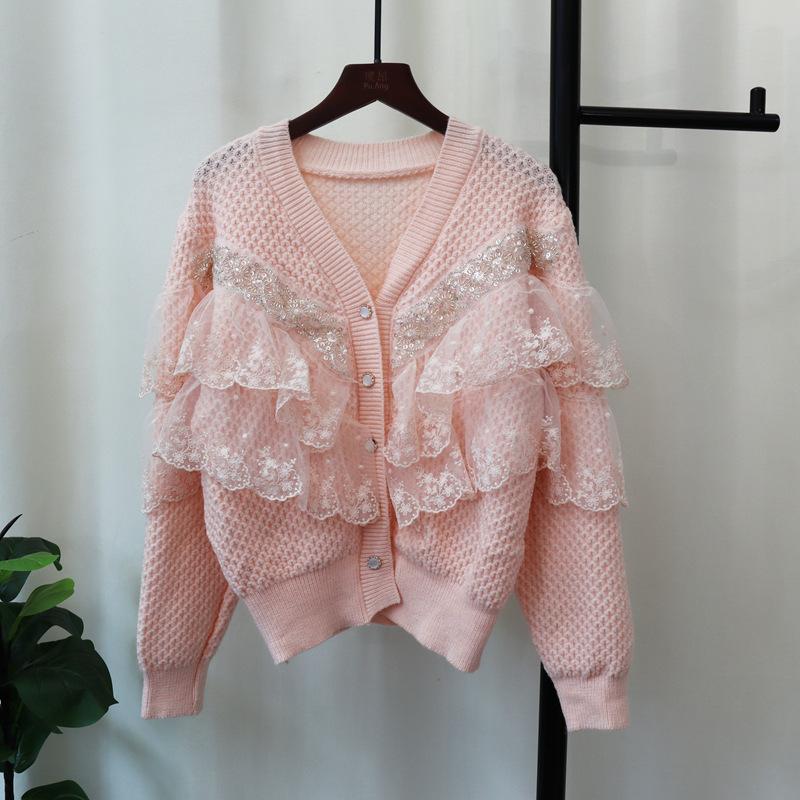 Осень и зима новый свободный кардиган из кружева и вязаного полотна в стиле пэчворк, милый свитер-жакет с нежным ветром для женщин one size fits all розовый
Осень и зима новый свободный кардиган из кружева и вязаного полотна в стиле пэчворк, милый свитер-жакет с нежным ветром для женщин one size fits all розовый