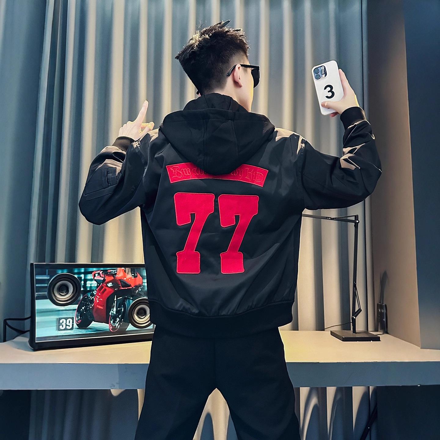 Men s Trendy Embroidered Hooded Baseball Jacket - American Style, Spring/Autumn Casual Top XXXL чорний
Men s Trendy Embroidered Hooded Baseball Jacket - American Style, Spring/Autumn Casual Top XXXL чорний