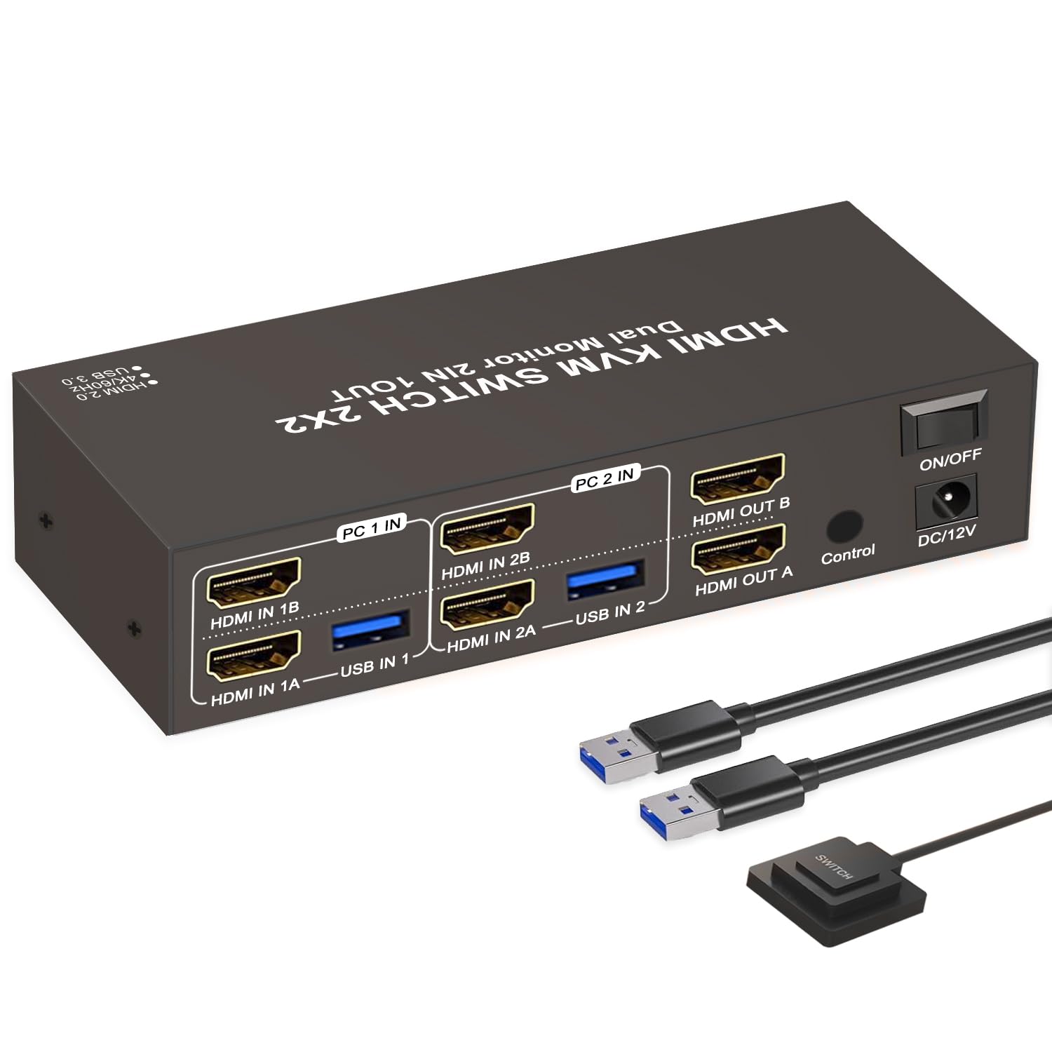 HDMI KVM-переключатель 2PC, переключатель двух дисплеев HDMI PC 2 входа 2 выхода, переключатель-концентратор 2PC, общий 4 порта USB, клавиатура, мышь, руководство пользователя USB3.0
HDMI KVM-переключатель 2PC, переключатель двух дисплеев HDMI PC 2 входа 2 выхода, переключатель-концентратор 2PC, общий 4 порта USB, клавиатура, мышь, руководство пользователя USB3.0