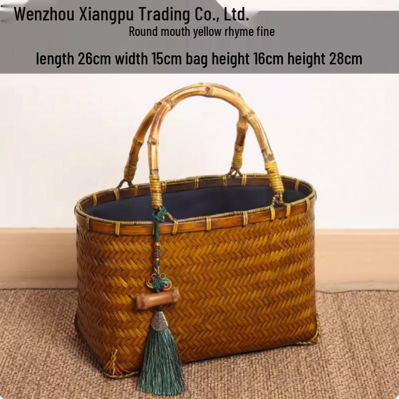 Zen-Inspired Japanese-Style Bamboo Woven Handbag - Literary & Versatile for Cheongsam or Everyday Use
Zen-Inspired Japanese-Style Bamboo Woven Handbag - Literary & Versatile for Cheongsam or Everyday Use