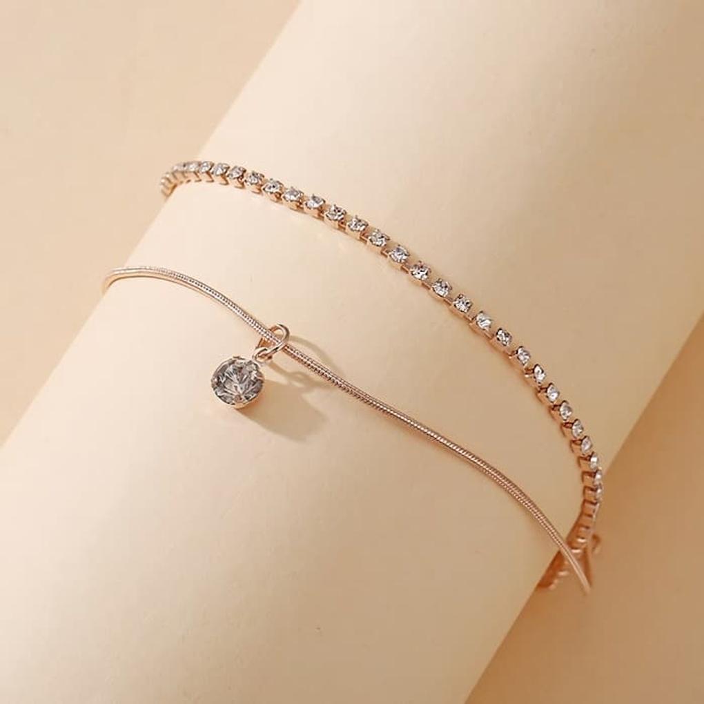 Women s Bracelet Anklet Chain Daily Cubic Point Layered white
Women s Bracelet Anklet Chain Daily Cubic Point Layered white