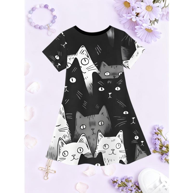 Girls Summer Fashion Short-Sleeve Dress, 3D Printed Dinosaur Casual Dress, Daily Wear/Holidays 170
Girls Summer Fashion Short-Sleeve Dress, 3D Printed Dinosaur Casual Dress, Daily Wear/Holidays 170