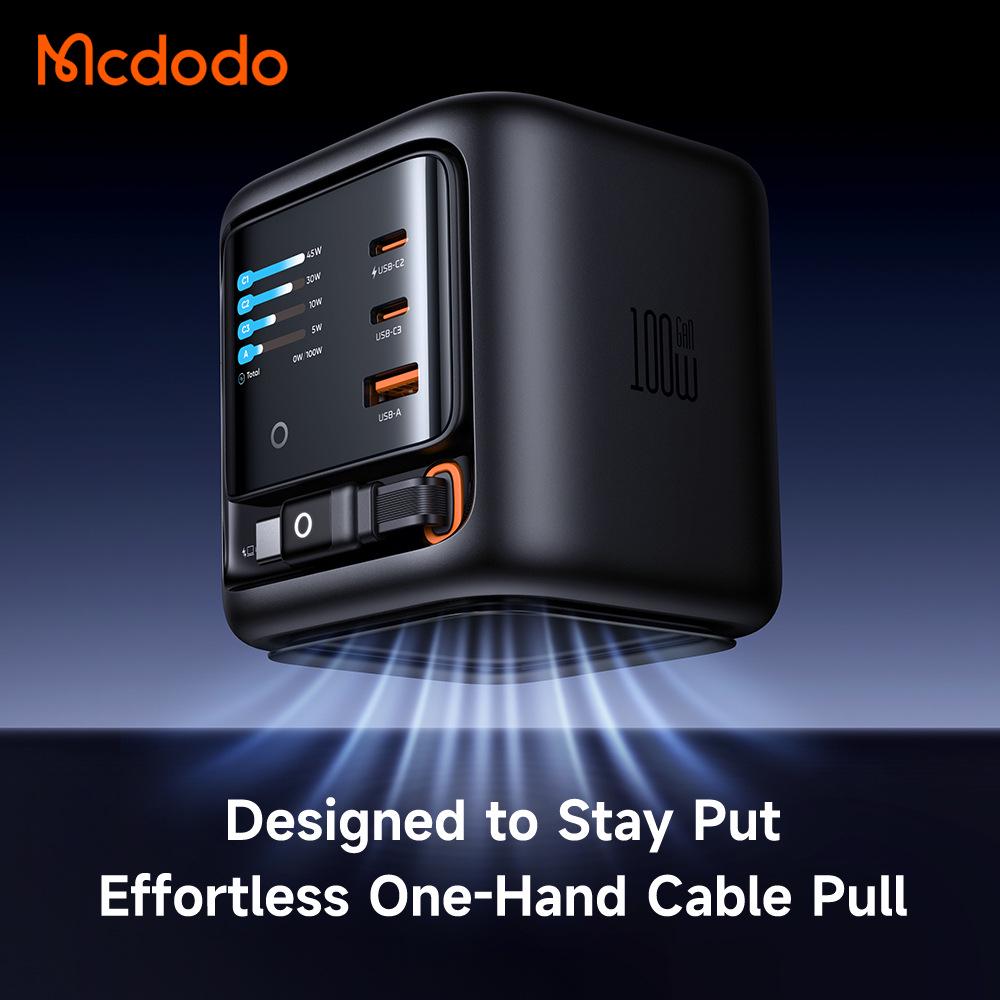 Mai Duo Duo 100W GaN Fast Charger with Color Screen & Retractable Cable - FreeGo Series US Standard
Mai Duo Duo 100W GaN Fast Charger with Color Screen & Retractable Cable - FreeGo Series US Standard