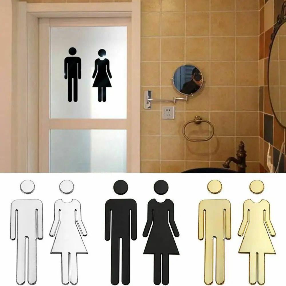 DIY Man Woman Toilet Sticker Self-adhesive WC Door Wall Signs Washroom Sign Plate Office Buildings
DIY Man Woman Toilet Sticker Self-adhesive WC Door Wall Signs Washroom Sign Plate Office Buildings