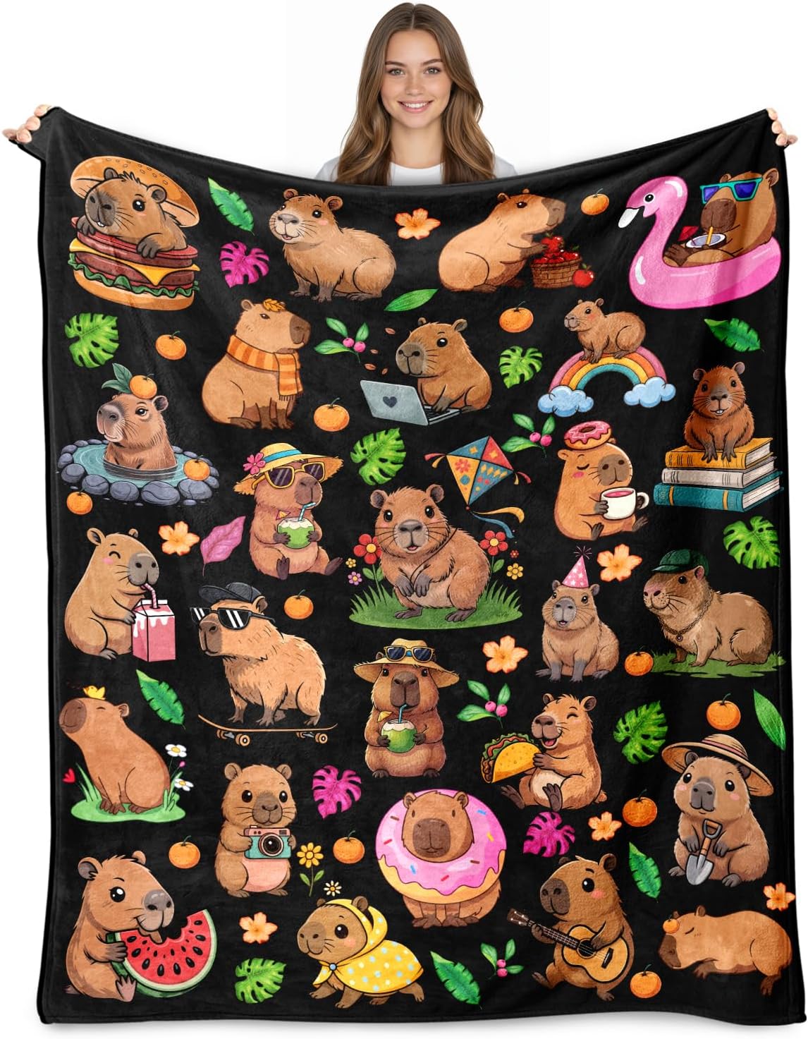 Capybara Blanket for Girls Boys, Capybara Gifts for Girls, Ultra Soft Throw Blanket for Room Decor Bedding 40 x50 70x100cm28x39in
Capybara Blanket for Girls Boys, Capybara Gifts for Girls, Ultra Soft Throw Blanket for Room Decor Bedding 40 x50 70x100cm28x39in