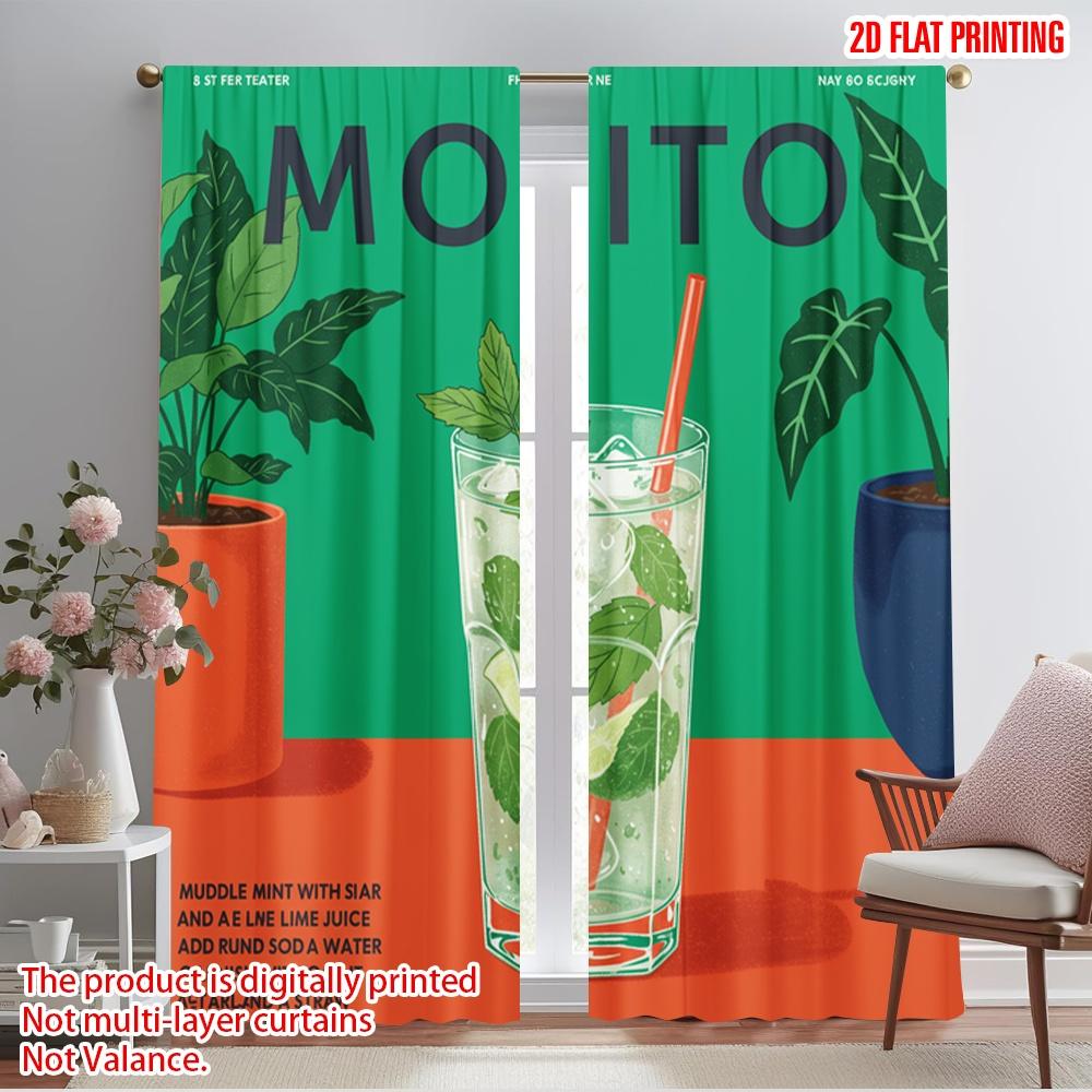 2pcs 2D flat printing Party Window Curtains Mojito Summer Drink Green Polyester Without Electricity Birthday Party for Home 52.50×116.00 CM 2pcs
2pcs 2D flat printing Party Window Curtains Mojito Summer Drink Green Polyester Without Electricity Birthday Party for Home 52.50×116.00 CM 2pcs