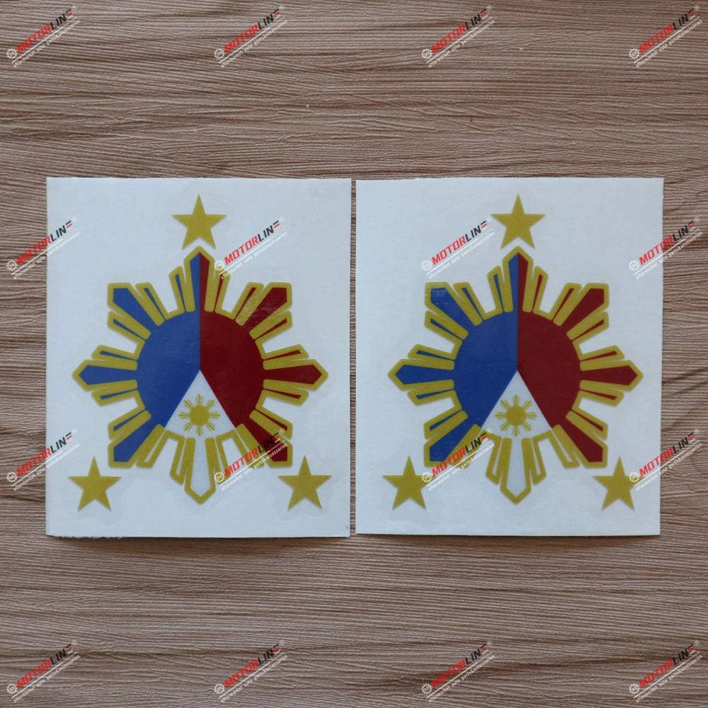 2X Reflective 4 Eight-ray Sun Stars Philippines Flag Filipino Decal Sticker Car Vinyl 4 Inches
2X Reflective 4 Eight-ray Sun Stars Philippines Flag Filipino Decal Sticker Car Vinyl 4 Inches