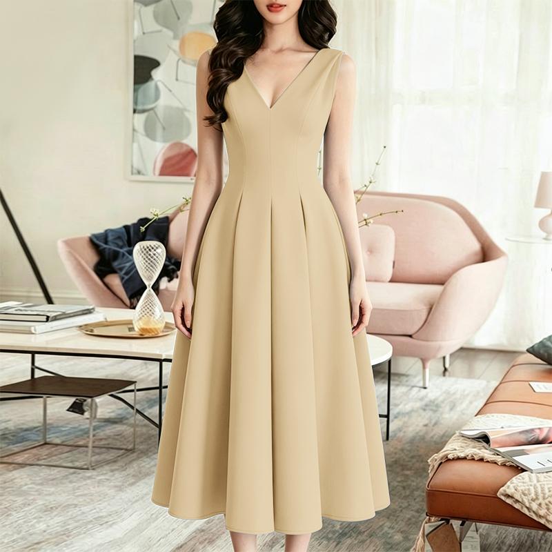 ZANZEA Women Casual V-Neck Summer Sleeveless Elegant A-Line Dress 2XL хакі
ZANZEA Women Casual V-Neck Summer Sleeveless Elegant A-Line Dress 2XL хакі