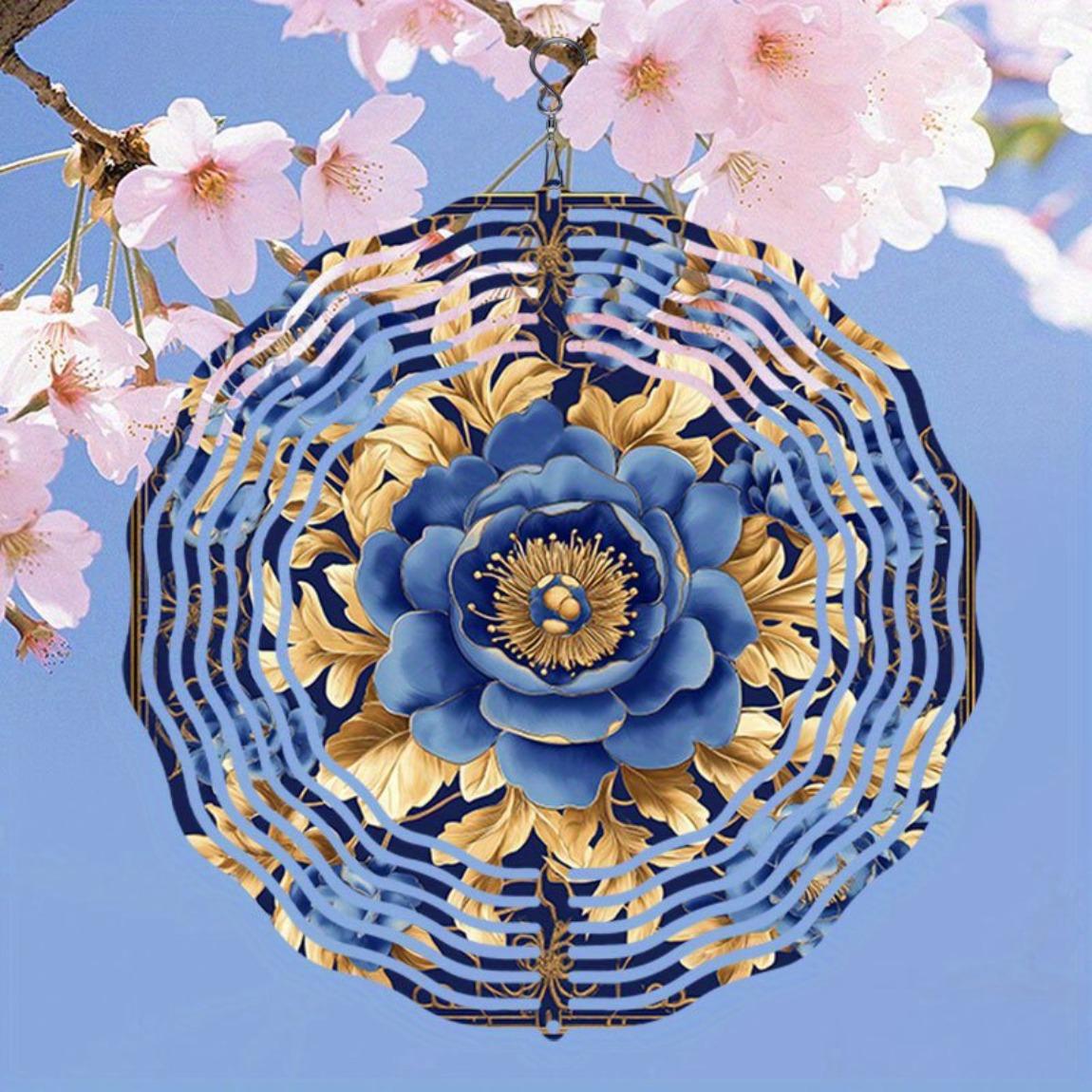 Blue Gold Mandala Wind Spinner 3D Metal Floral Hanging Decor for Garden Patio Yard Outdoor Battery Free Spinning Art Sculpture
Blue Gold Mandala Wind Spinner 3D Metal Floral Hanging Decor for Garden Patio Yard Outdoor Battery Free Spinning Art Sculpture