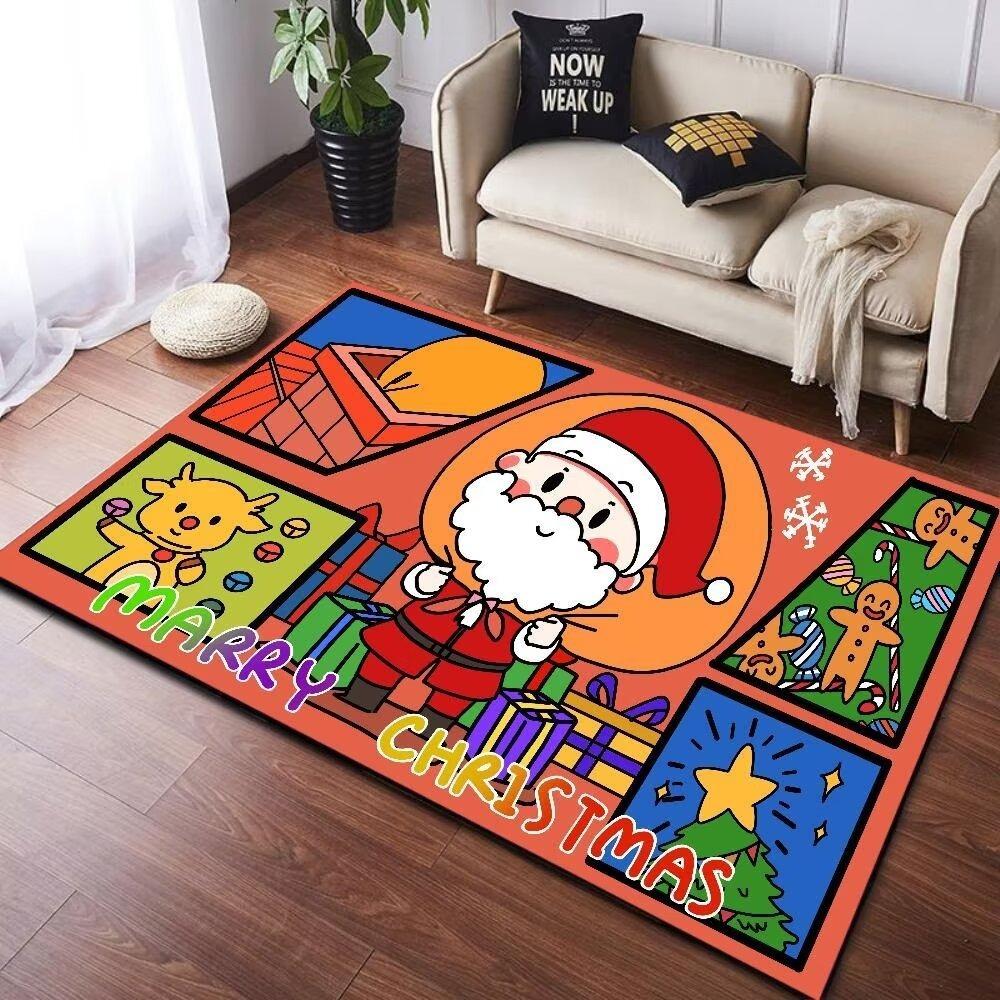 Christmas Theme Round Area Rug with Santa Claus Reindeer Snowman Patterns Floor Mat for Cozy Living Room Holiday Home Decor 40x60CM
Christmas Theme Round Area Rug with Santa Claus Reindeer Snowman Patterns Floor Mat for Cozy Living Room Holiday Home Decor 40x60CM