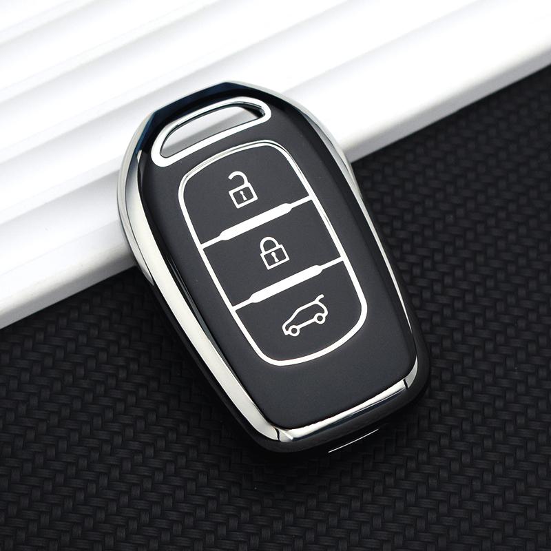 Новый чехол для дистанционного ключа из ТПУ с 3 кнопками, чехол-брелок для Renault Kwid Traffic, символ для Dacia Sandero Logan Duster Key Case чёрный