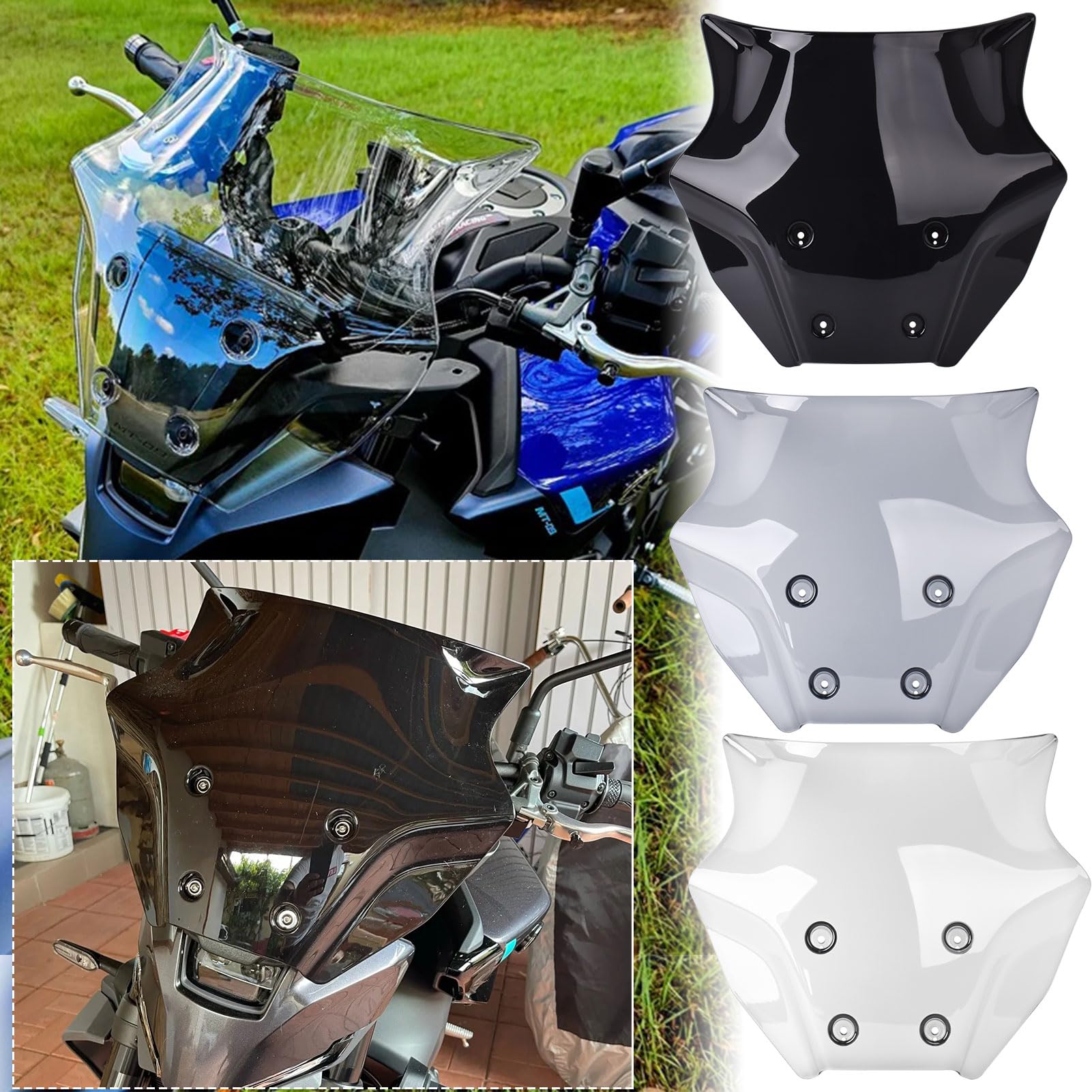 Midimttop Windshield Windshield Bracket Visor Visor Front Fairing Fly Screen чорний
Midimttop Windshield Windshield Bracket Visor Visor Front Fairing Fly Screen чорний