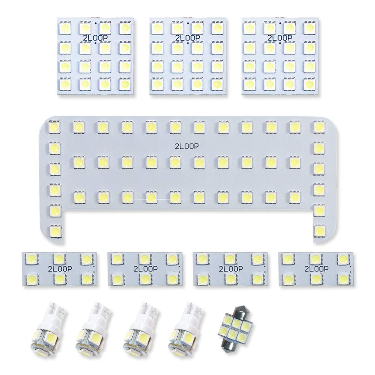 2LOOP SMD Светодиодная лампа салона для Prius серии NHW20, теплый белый, 3-чиповая, 13 штук -
2LOOP SMD Светодиодная лампа салона для Prius серии NHW20, теплый белый, 3-чиповая, 13 штук -