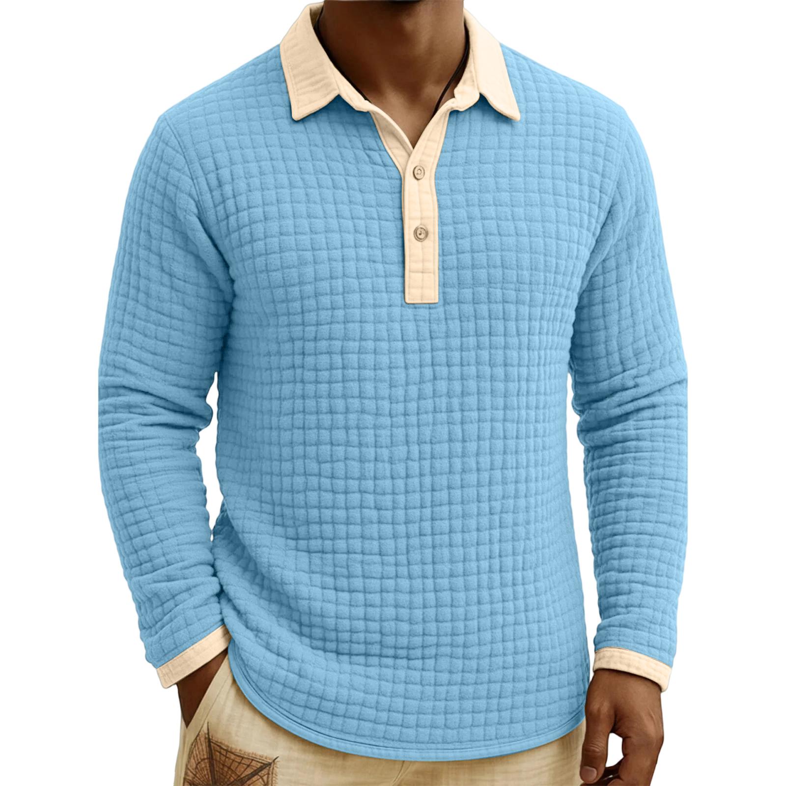 Men s Quilted Knit Color-blocked Pullover Button-down Top M синій
Men s Quilted Knit Color-blocked Pullover Button-down Top M синій