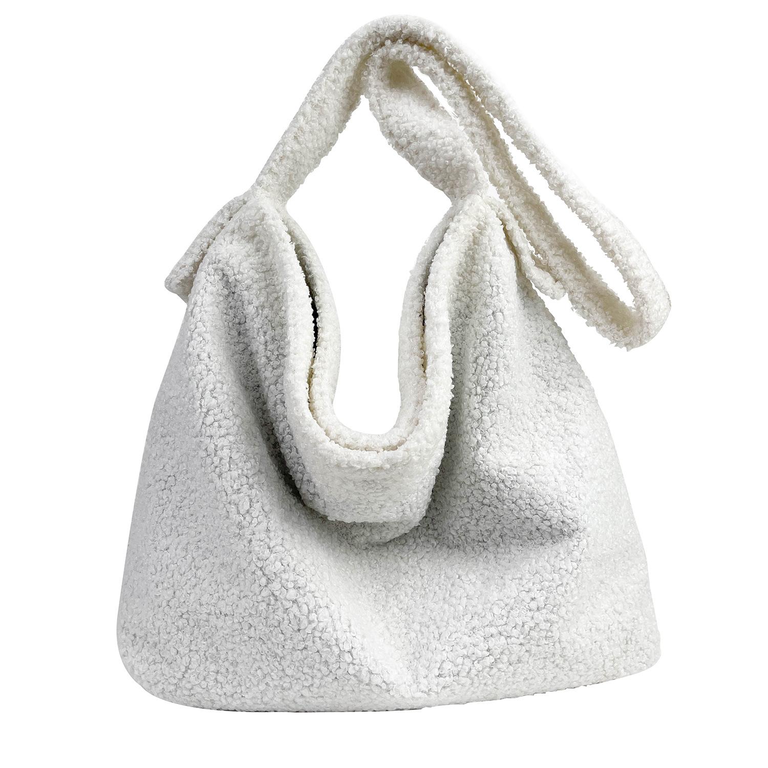 Fashionable Shoulder Bag Imitation Sheepskin Wool Large Capacity Solid Color Toto Commute Soft Winter белый
Fashionable Shoulder Bag Imitation Sheepskin Wool Large Capacity Solid Color Toto Commute Soft Winter белый