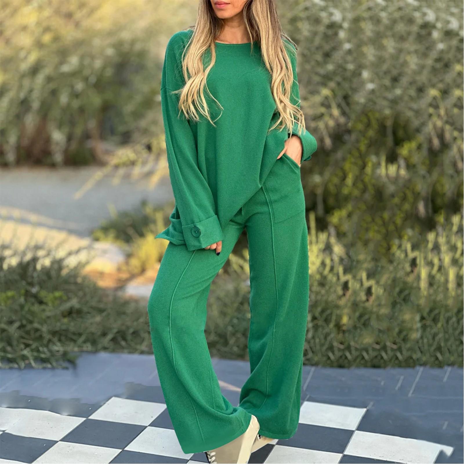 Женская мода повседневная с длинным рукавом широкие длинные брюки комплект из двух частей свитшот с длинным рукавом XXXXXL зелёный
Женская мода повседневная с длинным рукавом широкие длинные брюки комплект из двух частей свитшот с длинным рукавом XXXXXL зелёный