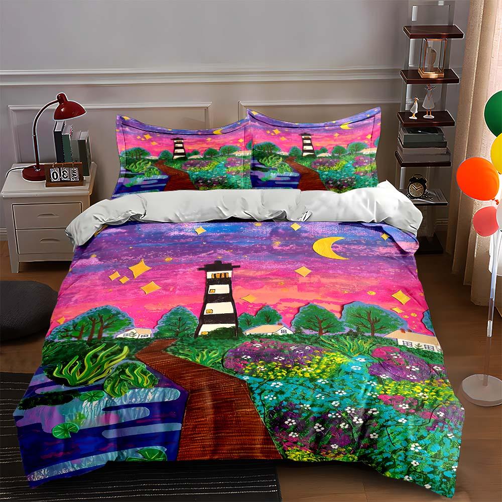 Lighthouse, colorful landscape. Bedding Duvet cover sets Duvet covers Pillowcases gifts (1 * Duvet Cover 2 * Pillowcases, without duvet insert) 135x200cm
Lighthouse, colorful landscape. Bedding Duvet cover sets Duvet covers Pillowcases gifts (1 * Duvet Cover 2 * Pillowcases, without duvet insert) 135x200cm