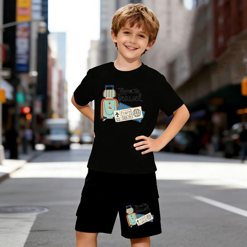Boys 2 Piece Travel Element Print Outfit, Short Sleeve T-Shirt and Shorts Set for Kids Age 5-14,Black and White Sporty Casual Summer Clothes 5-6 Years чёрный
Boys 2 Piece Travel Element Print Outfit, Short Sleeve T-Shirt and Shorts Set for Kids Age 5-14,Black and White Sporty Casual Summer Clothes 5-6 Years чёрный