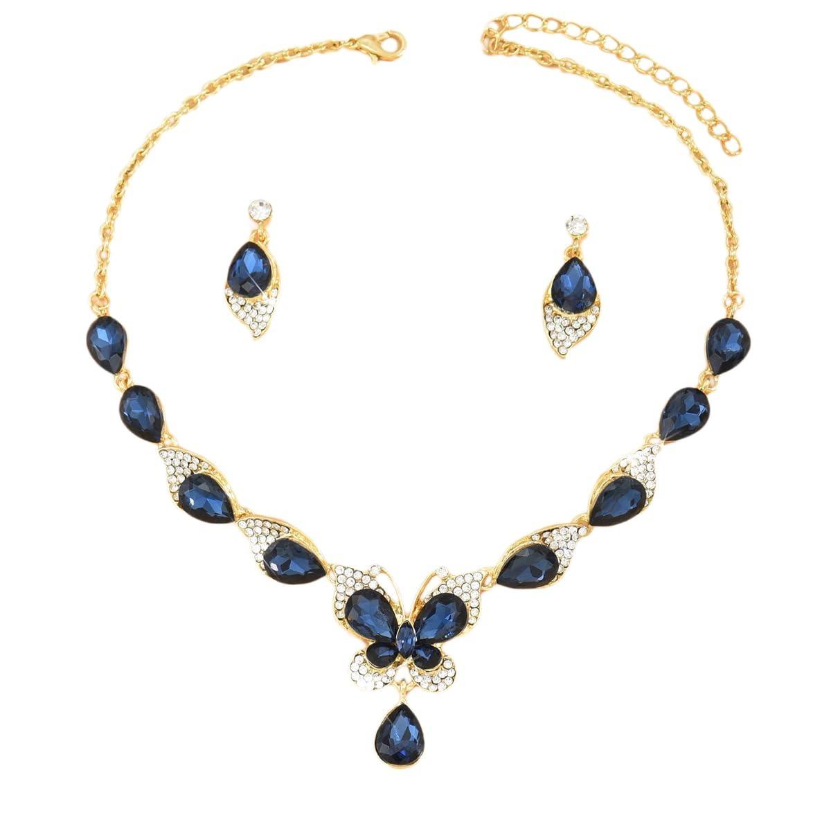 Последний стильный дизайн Роскошный свадебный вечерний хрустальный набор ожерелья и украшений для женщин Onesize синий
Последний стильный дизайн Роскошный свадебный вечерний хрустальный набор ожерелья и украшений для женщин Onesize синий