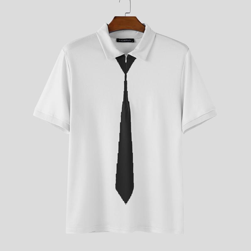 INCERUN Men Lapel Neck Short Sleeve Tie Print Zipper Casual T-shirts Tops XL белый
INCERUN Men Lapel Neck Short Sleeve Tie Print Zipper Casual T-shirts Tops XL белый