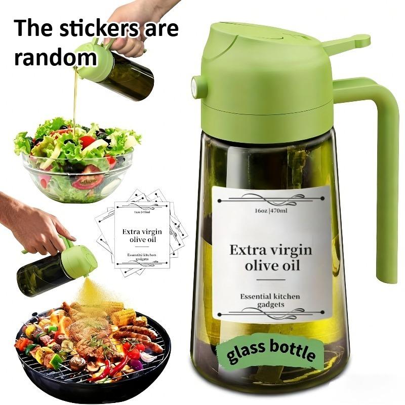 1pc 2-in-1 Olive Oil Dispenser & Sprayer, 16oz/470ml Dark Green Bottle, Durable Plastic with 6 Stickers, Kitchen Cooking Gadget
1pc 2-in-1 Olive Oil Dispenser & Sprayer, 16oz/470ml Dark Green Bottle, Durable Plastic with 6 Stickers, Kitchen Cooking Gadget