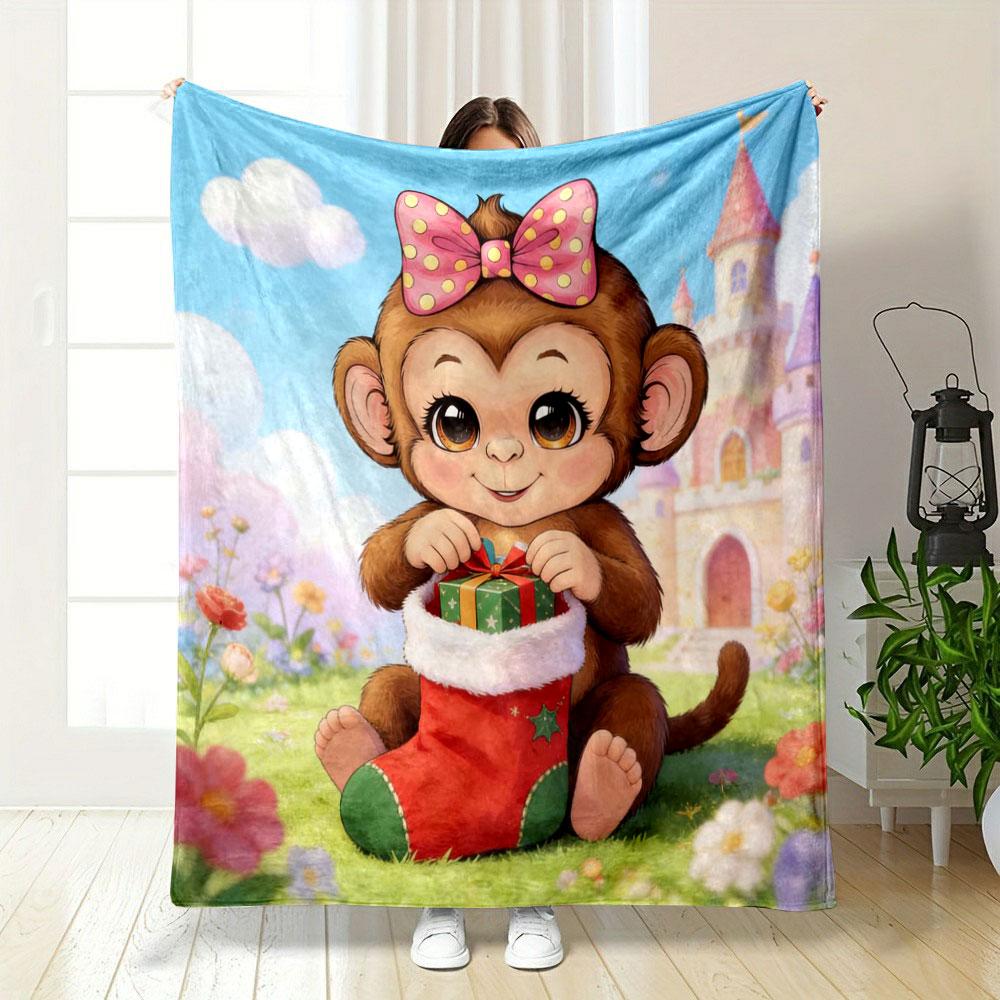 New product Cute Cartoon Monkey Printed Blanket, All-Season Multi-Use for Nap, Camping, Travel, Car, Sofa Luxury Gifts 75x90cm
New product Cute Cartoon Monkey Printed Blanket, All-Season Multi-Use for Nap, Camping, Travel, Car, Sofa Luxury Gifts 75x90cm