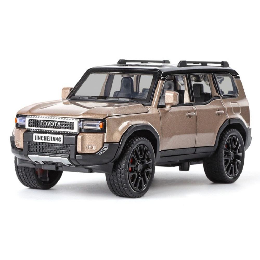 1/32 Toyota Prado Високоякісна модель позашляховика зі сплаву, Розкішний та атмосферний вигляд, Симуляція звуку та світла, Крута модель іграшки золотий
1/32 Toyota Prado Високоякісна модель позашляховика зі сплаву, Розкішний та атмосферний вигляд, Симуляція звуку та світла, Крута модель іграшки золотий