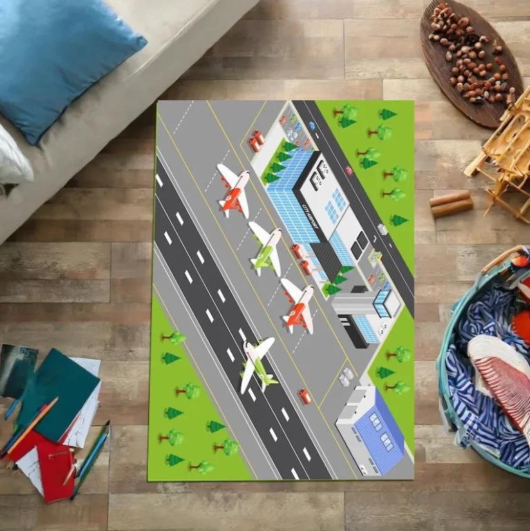 Kids Play Area Rugs Airport Landing Strips Top View Aircraft and Airplane Arrival Carpet Kids Bedroom Playroom Nursery 3D Decor 40x60cm
Kids Play Area Rugs Airport Landing Strips Top View Aircraft and Airplane Arrival Carpet Kids Bedroom Playroom Nursery 3D Decor 40x60cm
