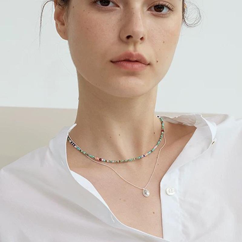 Baltic Sea Turquoise Handmade Beaded Necklace: Exquisite, Colorful, Layered Clavicle Chain
Baltic Sea Turquoise Handmade Beaded Necklace: Exquisite, Colorful, Layered Clavicle Chain