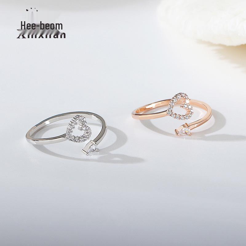 S925 Sterling Silver Rotating Heart Ring - Elegant Design for Women Platinum - 925 Sterling Silver
S925 Sterling Silver Rotating Heart Ring - Elegant Design for Women Platinum - 925 Sterling Silver