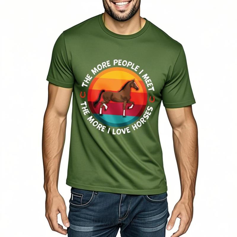 Plus Size Tshirt Soft For her Round Neck tshirt Fashion The More People I Meet The More I Love Horses Comfort Men Top tees 4XL
Plus Size Tshirt Soft For her Round Neck tshirt Fashion The More People I Meet The More I Love Horses Comfort Men Top tees 4XL