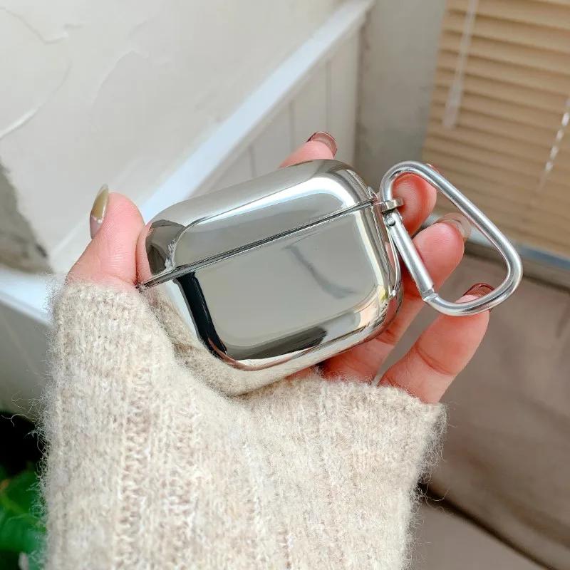 Suitable For Apple AirPods 1 2 3 4 Pro 3 2 Earphone Cover Protective Case Electroplated Mirror Simplicity Silver Case With Hook For Airpods 1 2
Suitable For Apple AirPods 1 2 3 4 Pro 3 2 Earphone Cover Protective Case Electroplated Mirror Simplicity Silver Case With Hook For Airpods 1 2