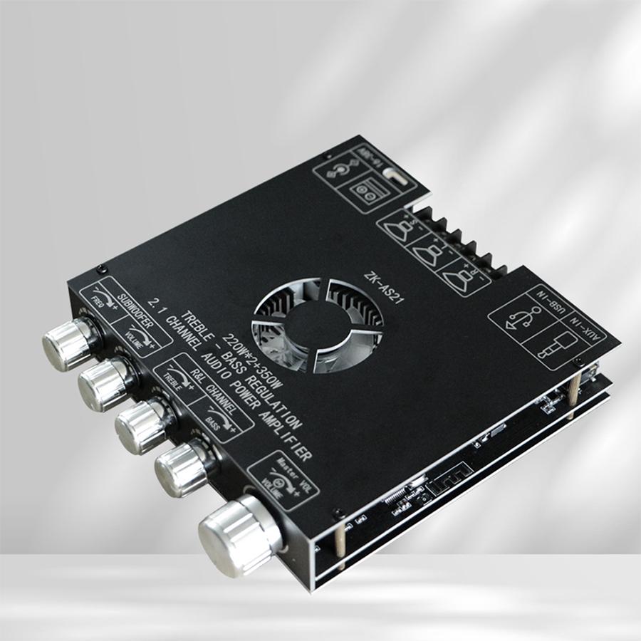 ZK-AS21 2.1-канальний TPA3255 Bluetooth Цифровий підсилювач потужності Модуль плати високого та низького тону Сабвуфер 220WX2+350W чорний
ZK-AS21 2.1-канальний TPA3255 Bluetooth Цифровий підсилювач потужності Модуль плати високого та низького тону Сабвуфер 220WX2+350W чорний
