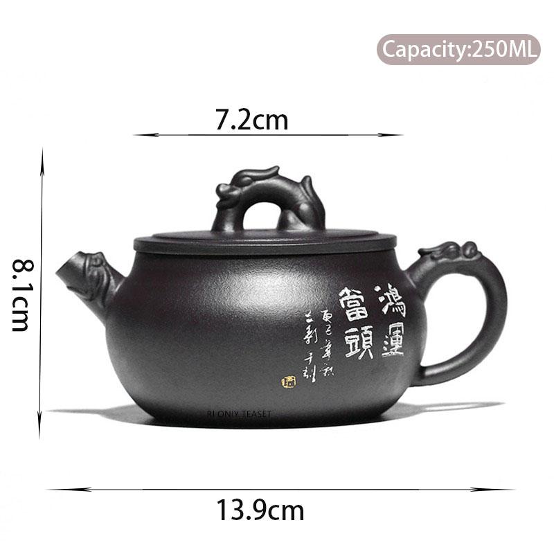 250ml Yixing Purple Clay Teapots Raw Ore Black Mud Handmade Tea Pot Household Beauty Tea Infuser Kettle Chinese Zisha Teaware
250ml Yixing Purple Clay Teapots Raw Ore Black Mud Handmade Tea Pot Household Beauty Tea Infuser Kettle Chinese Zisha Teaware
