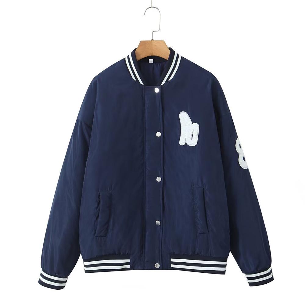 2024 Women s Autumn/Winter Thick Warm Loose Letter Baseball Jacket Extra Small темно-синий
2024 Women s Autumn/Winter Thick Warm Loose Letter Baseball Jacket Extra Small темно-синий