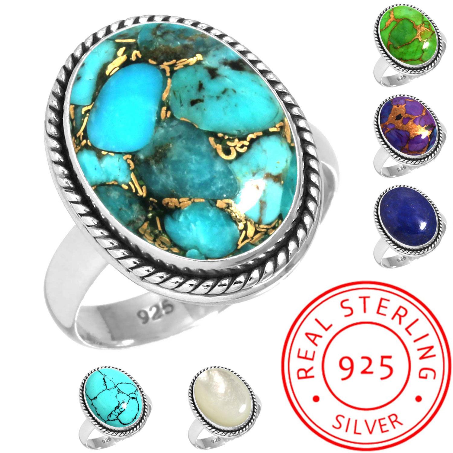 925 Sterling Silver Ring Women Gemstone Handmade Jewelry Birthday Gift Blue Green Purple Copper Turquoise Pearl Lapis Mother Of Pearl Statement 13 мать жемчужного
925 Sterling Silver Ring Women Gemstone Handmade Jewelry Birthday Gift Blue Green Purple Copper Turquoise Pearl Lapis Mother Of Pearl Statement 13 мать жемчужного
