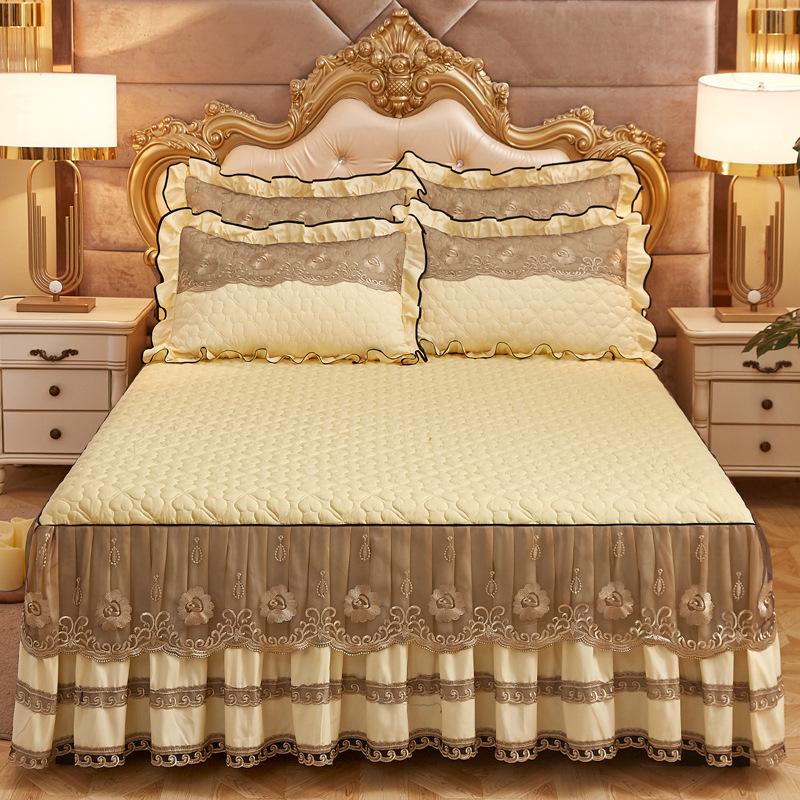 Приятная для кожи матовая юбка-кровать, толстое стеганое кружевное покрывало, доступный роскошный стиль, нескользящий матрас, защитный чехол, постельные принадлежности 1.2*2.0m 3pcs
Приятная для кожи матовая юбка-кровать, толстое стеганое кружевное покрывало, доступный роскошный стиль, нескользящий матрас, защитный чехол, постельные принадлежности 1.2*2.0m 3pcs
