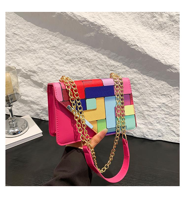 2024 Color-blocked Plaid Chain Crossbody Bag - Casual, Fashionable Women s Small Square Bag for Commuting розы красного
2024 Color-blocked Plaid Chain Crossbody Bag - Casual, Fashionable Women s Small Square Bag for Commuting розы красного