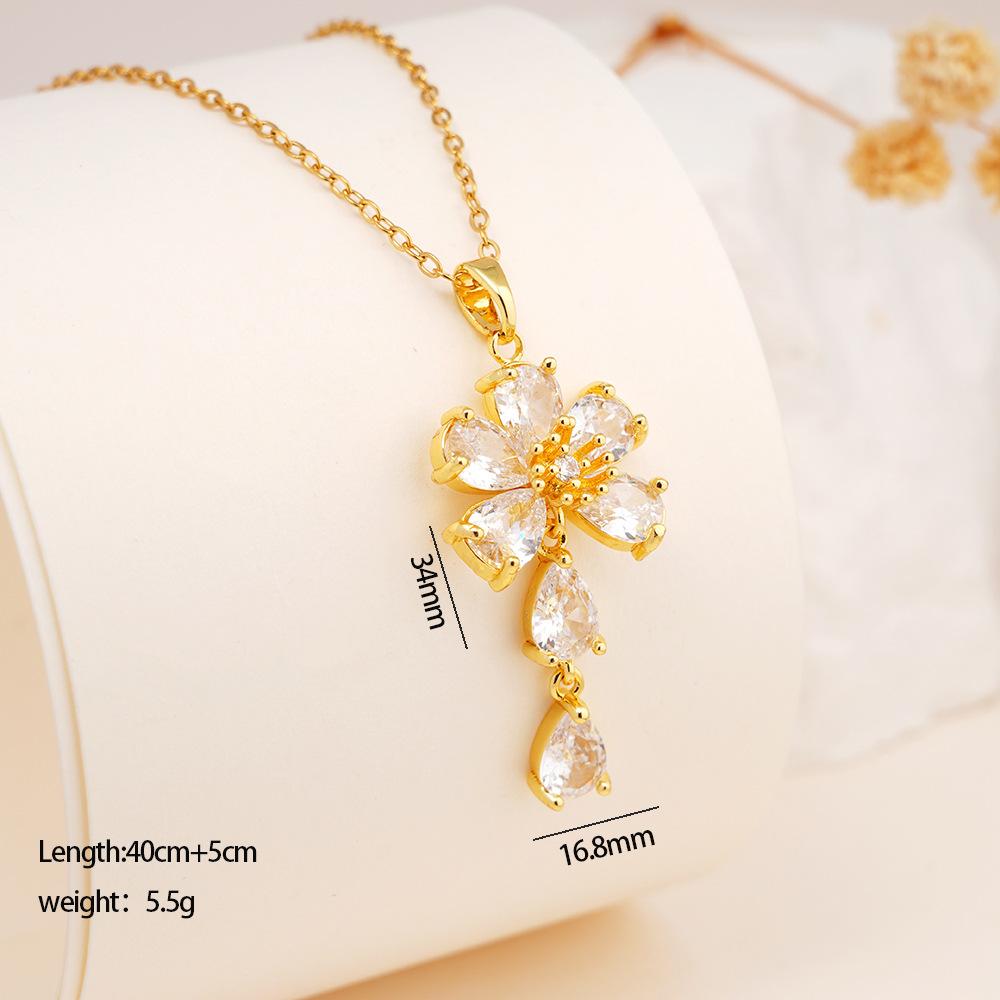 Elegant Zircon Flower Butterfly Tassel Necklaces for Women Stainless Steel Chain Trendy Collar Jewelry Accessories Gifts
Elegant Zircon Flower Butterfly Tassel Necklaces for Women Stainless Steel Chain Trendy Collar Jewelry Accessories Gifts