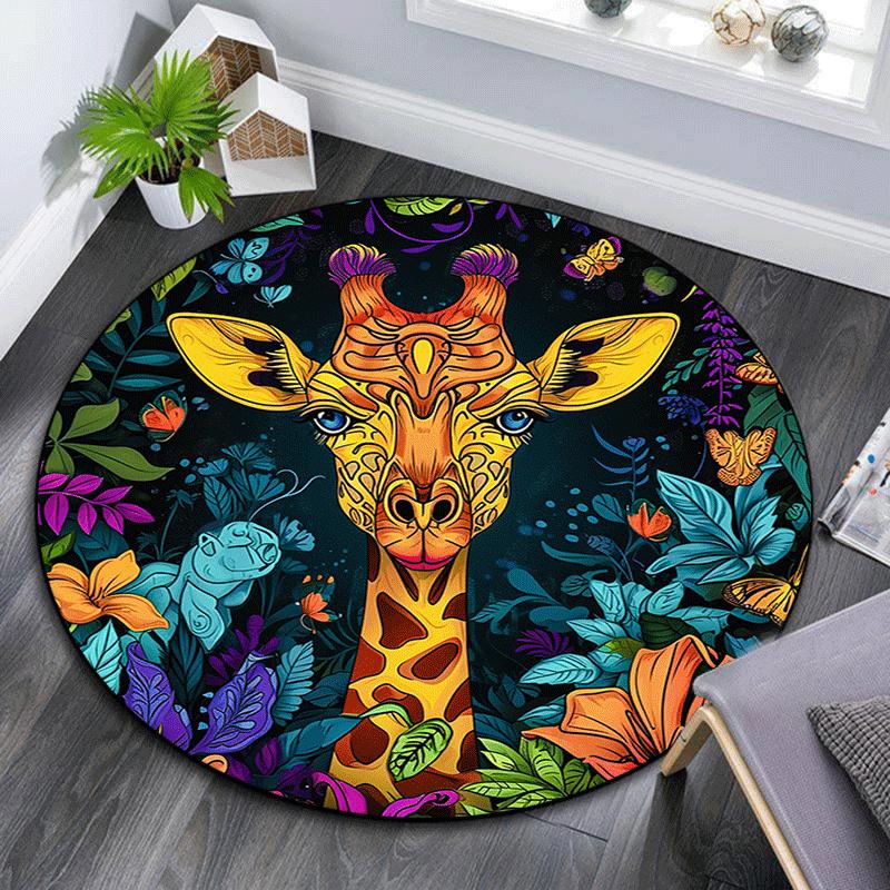 1pc Soft, Absorbent & Non Slip Mysterious giraffe Round Rug Soft Circle Rug for Living Room & Bedroom Decor, Chair Mats, and Unforgettable H 80cm by 80cm
1pc Soft, Absorbent & Non Slip Mysterious giraffe Round Rug Soft Circle Rug for Living Room & Bedroom Decor, Chair Mats, and Unforgettable H 80cm by 80cm
